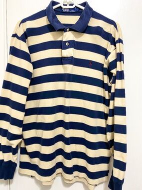 Polo Ralph Lauren Blue Striped Size L Women’s Long Sleeves